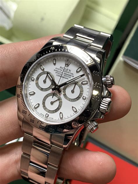 rolex white dial|rolex 116520 價格.